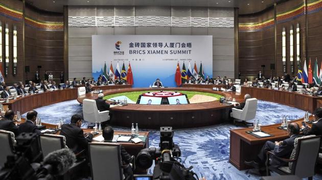As of 2015, the BRICS countries represent a population of over 3.6 billion with a combined GDP of US$16.6 trillion. There were two unstated principles that shaped the ethics of the BRICS formation. First, each nation placed a premium on sovereignty and its importance in the conduct of world affairs and second, each state sought greater pluralism and equity in decision making processes in a multipolar world. (Fred Dufour / AFP)