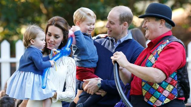 A file photo of Britain’s Prince William and Catherine, Duchess of Cambridge, with their children Prince George and Princess Charlotte at Government House in Victoria, British Columbia, Canada. (REUTERS) A file photo of Britain’s Prince William and Catherine, Duchess of Cambridge, with their children Prince George and Princess Charlotte at Government House in Victoria, British Columbia, Canada. (REUTERS)