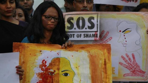 A protest against acid attacks, Mumbai, January 25, 2014(Hindustan Times)