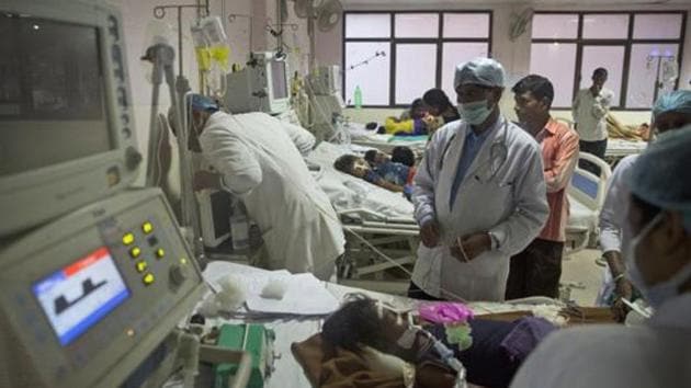 Children are treated at Baba Raghav Das Medical College Hospital in Gorakhpur, in the state of Uttar Pradesh, Saturday, Aug. 12, 2017. (AP File Photo) Children are treated at Baba Raghav Das Medical College Hospital in Gorakhpur, in the state of Uttar Pradesh, Saturday, Aug. 12, 2017. (AP File Photo)
