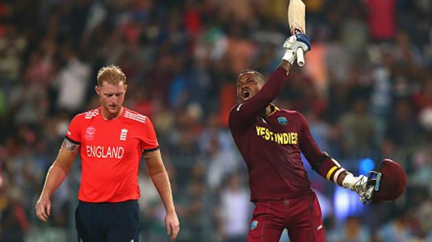 Marlon Samuels (R) and Ben Stokes had clashed during the ICC World T20 final in Kolkata in 2016. (Getty Images)