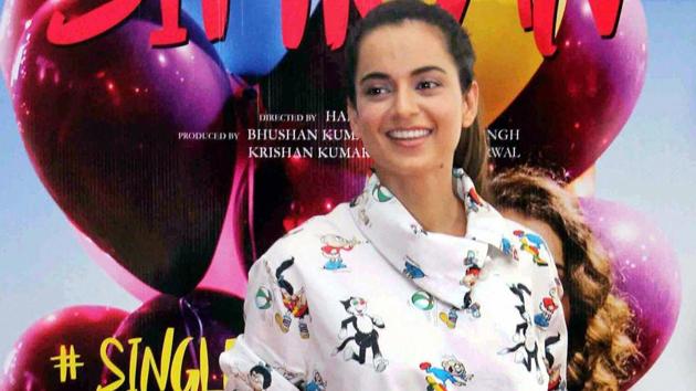 Kangana Ranaut at the song launch of Simran in Mumbai on Saturday. (PTI) Kangana Ranaut at the song launch of Simran in Mumbai on Saturday. (PTI)