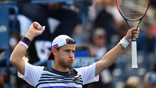 Diego Schwartzman knocked out Lucas Pouille of France 7-6(3), 7-5, 2-6, 6-2 to reach the last eight. (AFP) Diego Schwartzman knocked out Lucas Pouille of France 7-6(3), 7-5, 2-6, 6-2 to reach the last eight. (AFP)