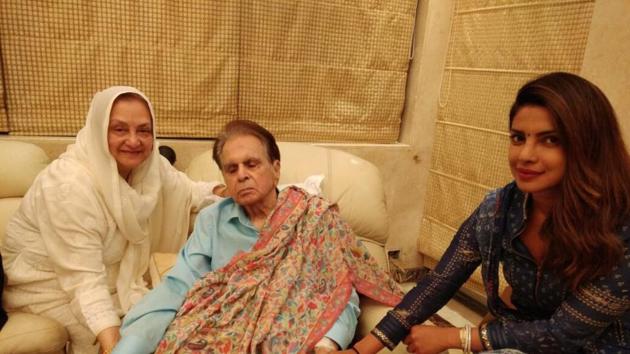 Priyanka Chopra spent time with Dilip Kumar and his wife Saira Banu. Priyanka Chopra spent time with Dilip Kumar and his wife Saira Banu.