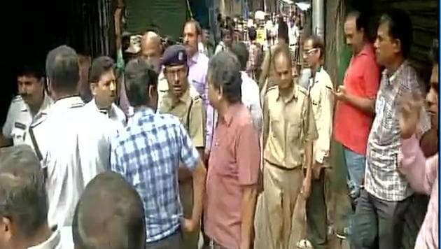 The injured in Kolkata building collapse were rushed to state-run Calcutta Medical College and Hospital(ANI Photo)