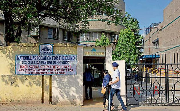 National Association for the Blind building at RK Puram in south Delhi.(AP Photo)