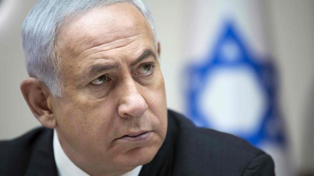 Israeli Prime Minister Benjamin Netanyahu attends the weekly cabinet meeting at his office in Jerusalem on September 3, 2017. (AFP) Israeli Prime Minister Benjamin Netanyahu attends the weekly cabinet meeting at his office in Jerusalem on September 3, 2017. (AFP)