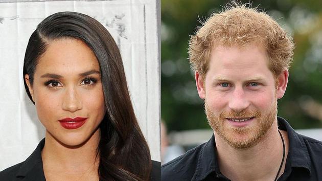 Meghan Markle says she met Prince Harry in London through friends in July 2016. Meghan Markle says she met Prince Harry in London through friends in July 2016.
