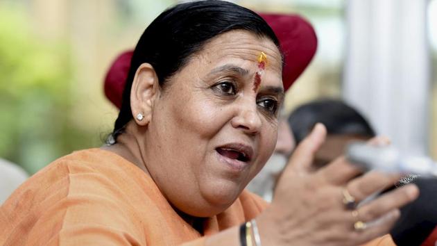 Union Minister for Drinking Water & Sanitation, Uma Bharti addressing a press conference in New Delhi on Tuesday. (PTI) Union Minister for Drinking Water & Sanitation, Uma Bharti addressing a press conference in New Delhi on Tuesday. (PTI)