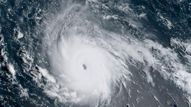 This image obtained from the National Oceanic and Atmospheric Administration shows Hurricane Irma on September 5, 2017.(AFP)