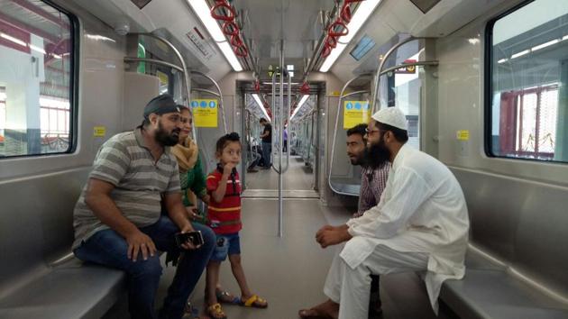 Uttar Pradesh CM Yogi Adityanath said that cities like Lucknow, Kanpur and Varanasi will be next to have metro rail services.  (Deepak Gupta / HT PHOTO) 