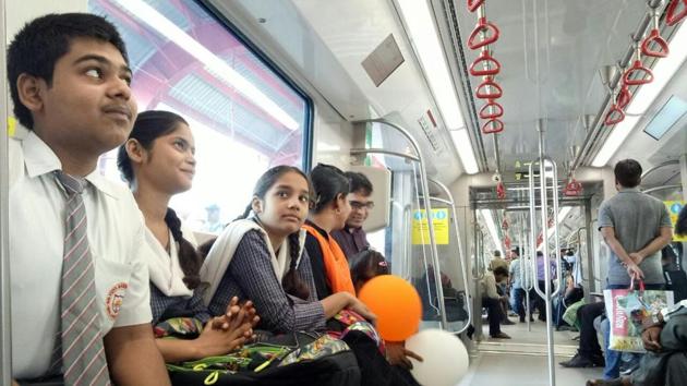 The eight Metro stations – Transport Nagar, Krishna Nagar, Singar Nagar, Alambagh, Alambagh Bus Station, Mawaiyya, Durgapuri, and Charbagh – have been awarded platinum certificates by the Indian Green Building Council (IGBC), one of the apex bodies in the country to rate and certify a system for its environment friendly approach. (Deepak Gupta / HT PHOTO) 
