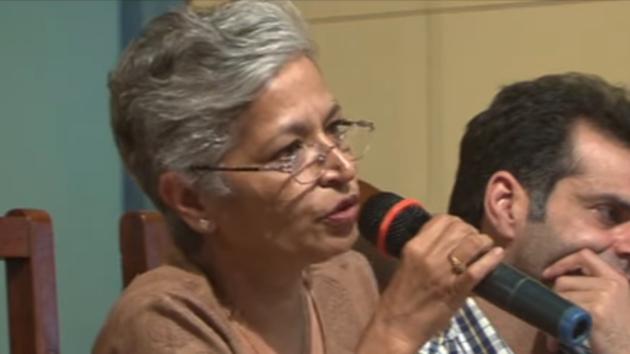 Lankesh was the editor of weekly tabloid magazine Gauri Lankesh Patrike. She often wrote against Sangh organisations and communal violence in the country.(Video grab/YouTube) Lankesh was the editor of weekly tabloid magazine Gauri Lankesh Patrike. She often wrote against Sangh organisations and communal violence in the country.(Video grab/YouTube)