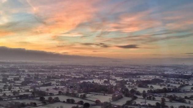 A cold icy morning over England. (Flyin_Foxoair Instagram) A cold icy morning over England. (Flyin_Foxoair Instagram)