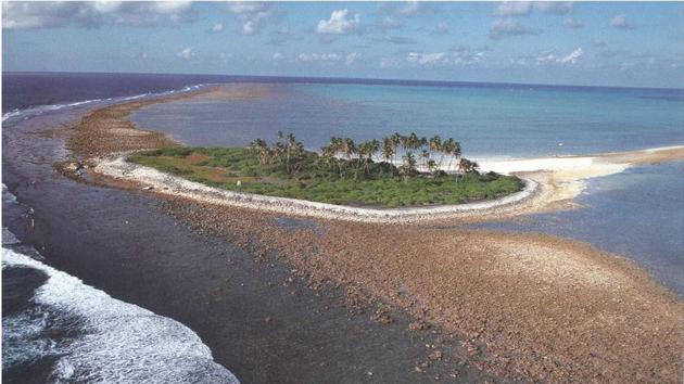 One of islands in Lakshadweep. A study says the Parali I island has been eroded to an extent of 100%. (Photo: Official website of the Lakshadweep administration)