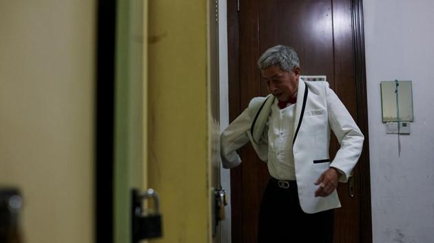 At 76, Li Minsheng is one of the junior members and an alto saxophonist of the ‘Old Jazz Band’ says, ‘I have been performing jazz for at least 40 years. I got this saxophone in the 1960s and have played it ever since.’ ‘Jazz has come to China bit by bit’, he adds. (Chandan Khanna / AFP) At 76, Li Minsheng is one of the junior members and an alto saxophonist of the ‘Old Jazz Band’ says, ‘I have been performing jazz for at least 40 years. I got this saxophone in the 1960s and have played it ever since.’ ‘Jazz has come to China bit by bit’, he adds. (Chandan Khanna / AFP)
