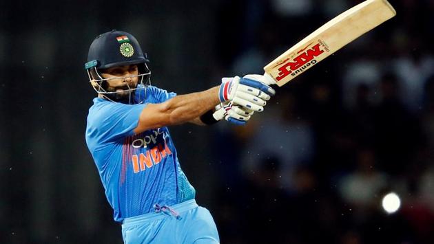 Virat Kohli kept India’s chase on track with his excellent stroke-play. (REUTERS) Virat Kohli kept India’s chase on track with his excellent stroke-play. (REUTERS)