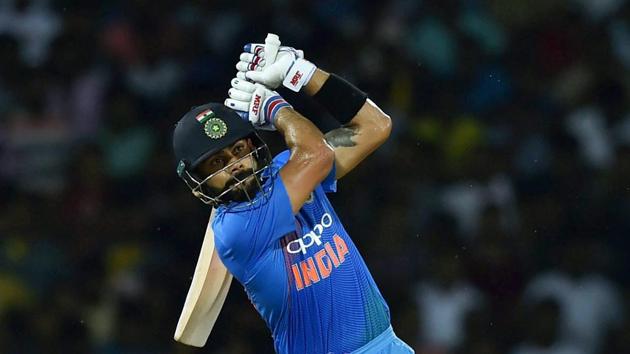 Virat Kohli slammed his 17th fifty helped India thrash Sri Lanka by seven wickets as they achieved a unique sweep. Catch highlights of India vs Sri Lanka here.(PTI)