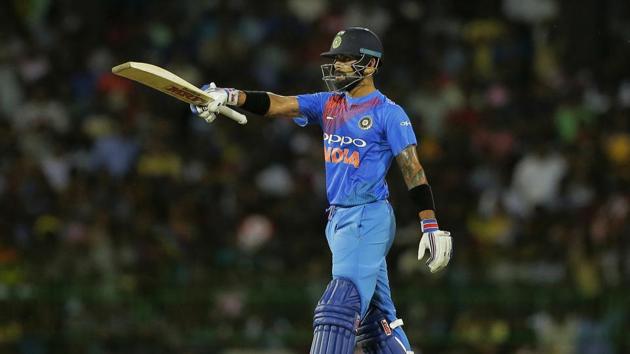 India rode on Virat Kohli’s 82 to beat Sri Lanka by seven wickets in the one-off T20 in Colombo. (AP) India rode on Virat Kohli’s 82 to beat Sri Lanka by seven wickets in the one-off T20 in Colombo. (AP)