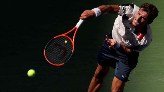 In men’s singles action, Pablo Carreno Busta easily beat Diego Schwartzman 6-4, 6-4, 6-2. (USA Today Sports) In men’s singles action, Pablo Carreno Busta easily beat Diego Schwartzman 6-4, 6-4, 6-2. (USA Today Sports)