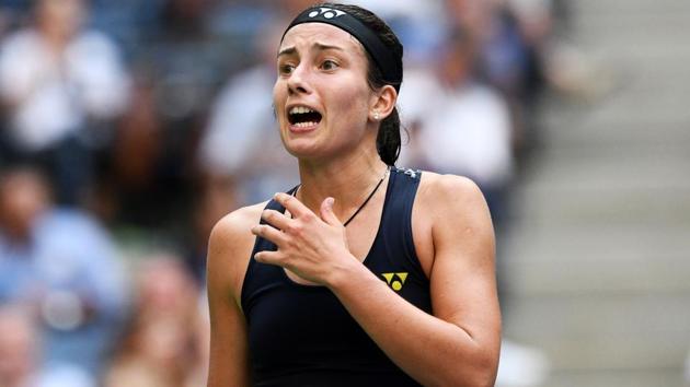 Sloane Stephens made the final four by defeating Anastasija Sevastova 6-3, 3-6, 7-6 (7/4). (AFP) Sloane Stephens made the final four by defeating Anastasija Sevastova 6-3, 3-6, 7-6 (7/4). (AFP)