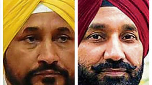 Charanjit Singh Channi and Satnam Sandhu (HT Photo) Charanjit Singh Channi and Satnam Sandhu (HT Photo)