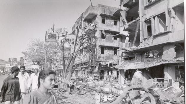 A building in Worli destroyed by blasts that rocked Mumbai in 1993.(File photo)