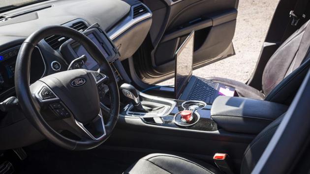 This file photo shows the inside of an Uber self-driving car in Pittsburgh, Pennsylvania. (AFP) This file photo shows the inside of an Uber self-driving car in Pittsburgh, Pennsylvania. (AFP)
