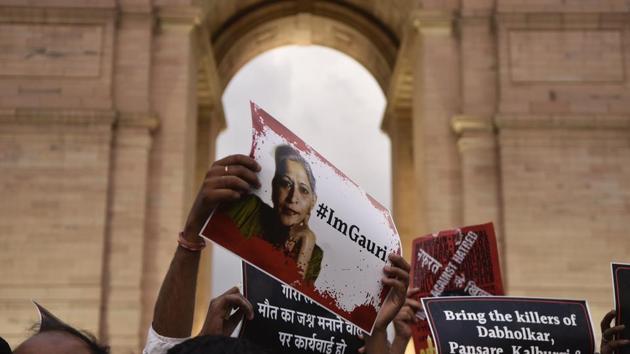 The recent death of senior journalist - activist, Gauri Lankesh adds a notch to the string of fatal attacks on rationalists, writers and journalists in India. A 2015 report said India is Asia’s deadliest country for media personnel, ahead of both Pakistan and Afghanistan. (Burhaan Kinu / HT PHOTO) The recent death of senior journalist - activist, Gauri Lankesh adds a notch to the string of fatal attacks on rationalists, writers and journalists in India. A 2015 report said India is Asia’s deadliest country for media personnel, ahead of both Pakistan and Afghanistan. (Burhaan Kinu / HT PHOTO)