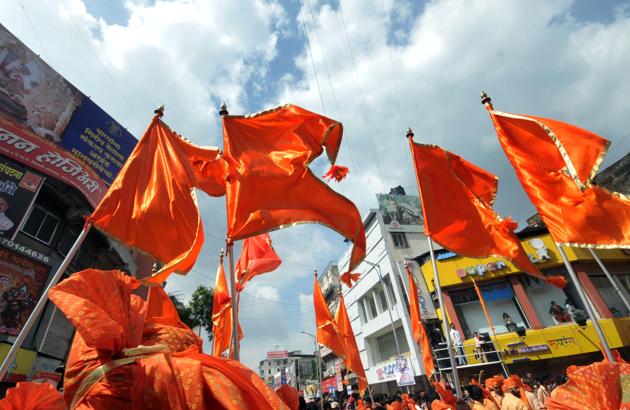 Ganesh visarjan procession at Laxmi road in Pune on Tuesday. (ht photo) 