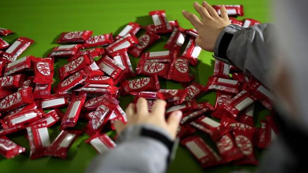 Cough medicine flavoured KitKat anyone? While it may not be to everyone’s taste, this is just one of 300 weird and wonderful flavours of the four-fingered snack available in the Japanese market, and they’re flying off the shelves! (Behrouz Mehri / AFP) Cough medicine flavoured KitKat anyone? While it may not be to everyone’s taste, this is just one of 300 weird and wonderful flavours of the four-fingered snack available in the Japanese market, and they’re flying off the shelves! (Behrouz Mehri / AFP)