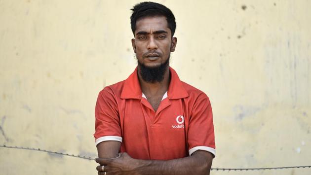 Noor Qasim says his home was burnt while his sister and her husband succumbed to death on August 27, 2017 during the recent upsurge in Myanmar. ‘Sending us back at this time is like rounding us up and killing us,’ he says in despair. ‘If India can welcome refugees from around the world, why deport the Rohingya?’, he asks. (Burhaan Kinu / HT Photo) Noor Qasim says his home was burnt while his sister and her husband succumbed to death on August 27, 2017 during the recent upsurge in Myanmar. ‘Sending us back at this time is like rounding us up and killing us,’ he says in despair. ‘If India can welcome refugees from around the world, why deport the Rohingya?’, he asks. (Burhaan Kinu / HT Photo)