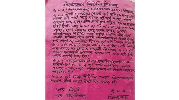The GLA poster has triggered speculations about the new outfit Gorkhaland Liberation Army. (File Photo) The GLA poster has triggered speculations about the new outfit Gorkhaland Liberation Army. (File Photo)