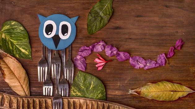 Forky Owl from the series Fun With Forks by Maitri Sharma. Forky Owl from the series Fun With Forks by Maitri Sharma.