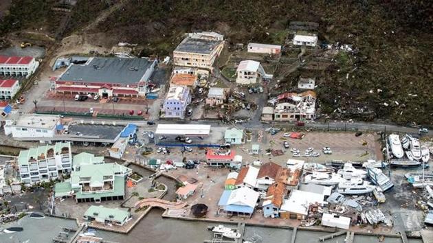 View of the aftermath of Hurricane Irma on the Sint Maarten Dutch part of Saint Martin island in the Carribean.The tropical storm slammed into the Caribbean on Tuesday and is expected to make its way to a chain of small islands along a path toward the Dominican Republic, Haiti, Cuba before aiming straight for South Florida. It has already hit Puerto Rico. (Netherlands Ministry of Defence/Handout via REUTERS) 