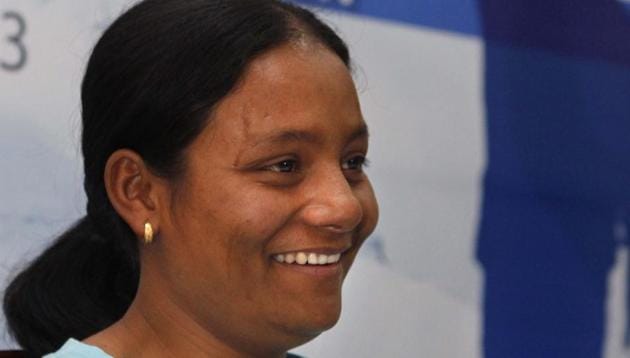 Arunima Sinha, the first women amputee to conquer Mount Everest (file photo). She is one of the achievers awarded by Niti Aayog, MyGov and the United Nations.(Hindustan Times)