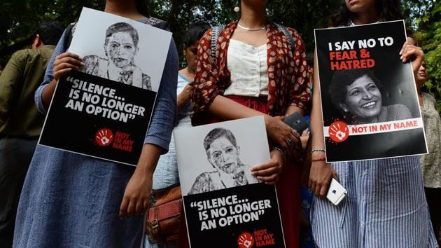 While many protests were organised against the murder of senior journalist Gauri Lankesh, Twitter users who put out offensive tweets against Lankesh remain unrepentant.(AFP)