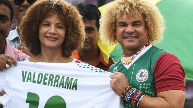 Former Colombian footballer Carlos Valderrama was among the five legends who were invited for the FIFA U-17 World Cup programme. (AFP) Former Colombian footballer Carlos Valderrama was among the five legends who were invited for the FIFA U-17 World Cup programme. (AFP)