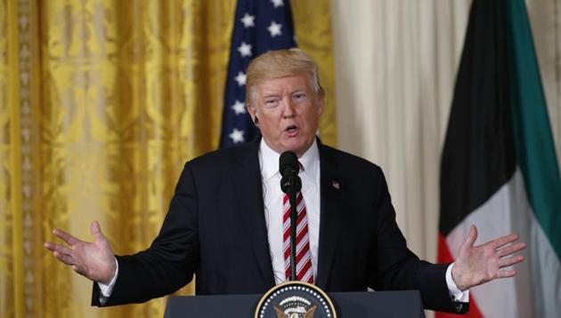 U.S. President Donald Trump holds a joint news conference with Emir of Kuwait Sabah Al-Ahmad Al-Jaber Al-Sabah in the East Room of the White House in Washington, U.S., September 7, 2017. (REUTERS Photo) U.S. President Donald Trump holds a joint news conference with Emir of Kuwait Sabah Al-Ahmad Al-Jaber Al-Sabah in the East Room of the White House in Washington, U.S., September 7, 2017. (REUTERS Photo)