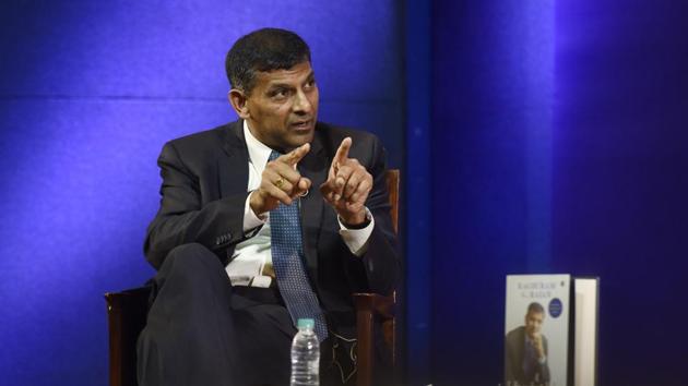 Former RBI governor Raghuram Rajan during an interview with HT in New Delhi on Thursday.(Mohd Zakir/HT Photo)