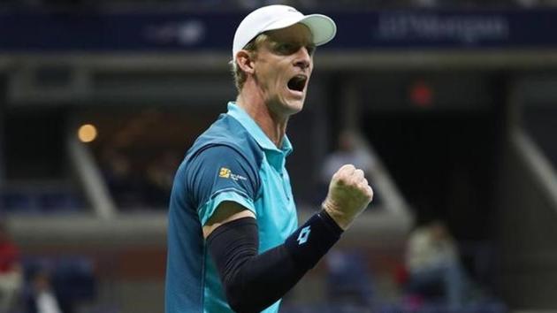 Kevin Anderson of South Africa celebrates after beating Sam Querrey of the United States to reach the semifinals of the US Open where he will play Pablo Carreno Busta of Spain. In the other men’s singles semifinal, Rafael Nadal takes on Juan Martin del Potro.(Reuters)