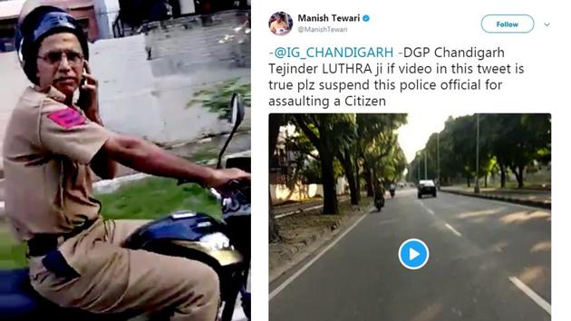 Video Chandigarh Cop Slaps Man Who Objected To His Talking On Mobile While Driving Suspended Hindustan Times A total of over 50 destinations of chandigarh have been shown within 4 minutes. video chandigarh cop slaps man who