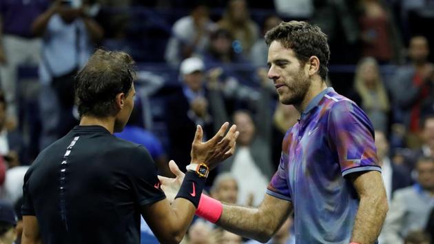 Rafael Nadal ultimately won vs Juan Martin del Potro 4-6, 6-0, 6-3, 6-2. (REUTERS) Rafael Nadal ultimately won vs Juan Martin del Potro 4-6, 6-0, 6-3, 6-2. (REUTERS)