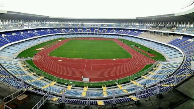 The newly refurbished Salt Lake Stadium has been handed over to FIFA for the U-17 World Cup.(Samir Jana/HT Photo)