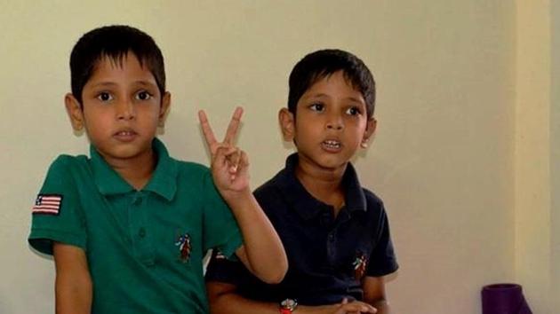 Seven-year-old Sarthak and Varad. (Ht File) Seven-year-old Sarthak and Varad. (Ht File)
