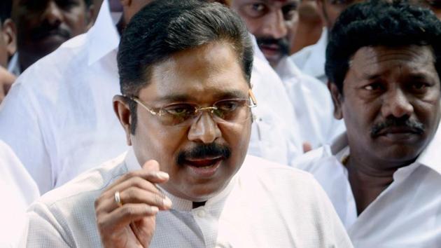 AIADMK Amma faction leader TTV Dinakaran.(PTI File Photo)