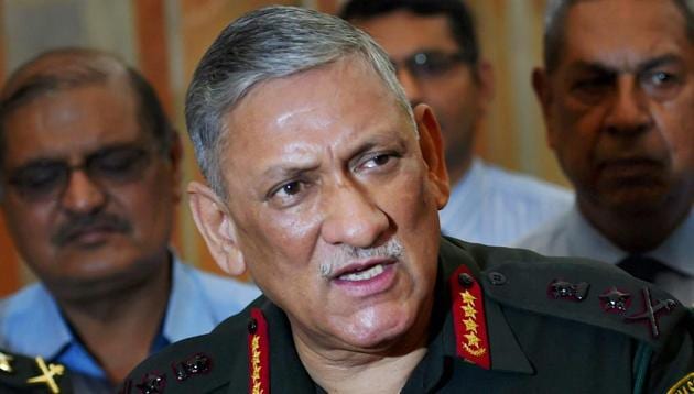 Army chief Bipin Rawat says neither China nor Pakistan is a threat to India’s security.(PTI File Photo)
