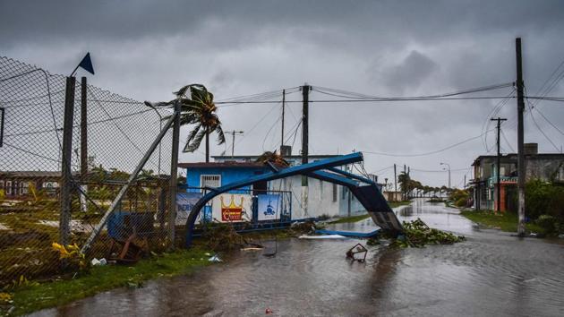 Damages caused by the passage of Hurricane Irma in Caibarien, Villa Clara province, 330km east of Havana, on September 9, 2017.(AFP Photo)