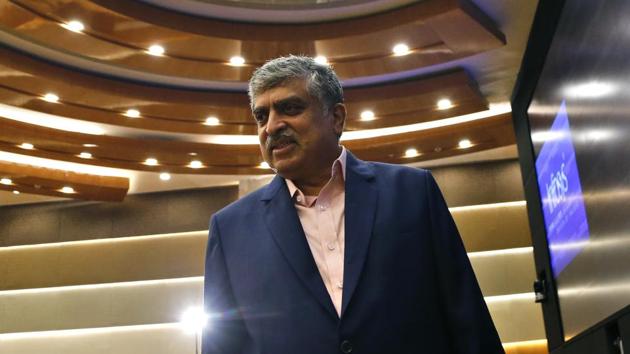 Newly appointed Infosys chairman Nandan Nilekani at the company’s headquarters in Bangalore. (AP File Photo) Newly appointed Infosys chairman Nandan Nilekani at the company’s headquarters in Bangalore. (AP File Photo)