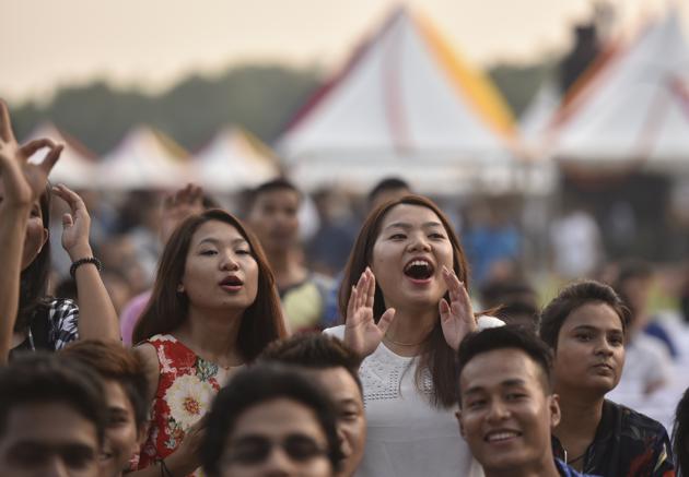 The event held at the lawns of India Gate is open to public from 11am to 10pm. The entry to the venue for the general public is free. (Ravi Choudhary/HT PHOTO) The event held at the lawns of India Gate is open to public from 11am to 10pm. The entry to the venue for the general public is free. (Ravi Choudhary/HT PHOTO)